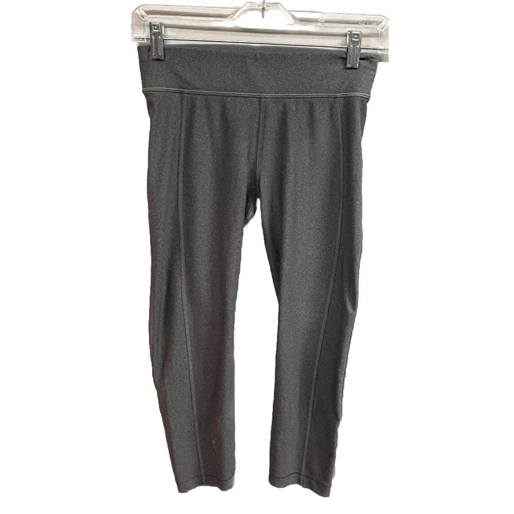 Under Armour Heatgear Compression Leggings Womens Small Gray Stretch Gym Workout